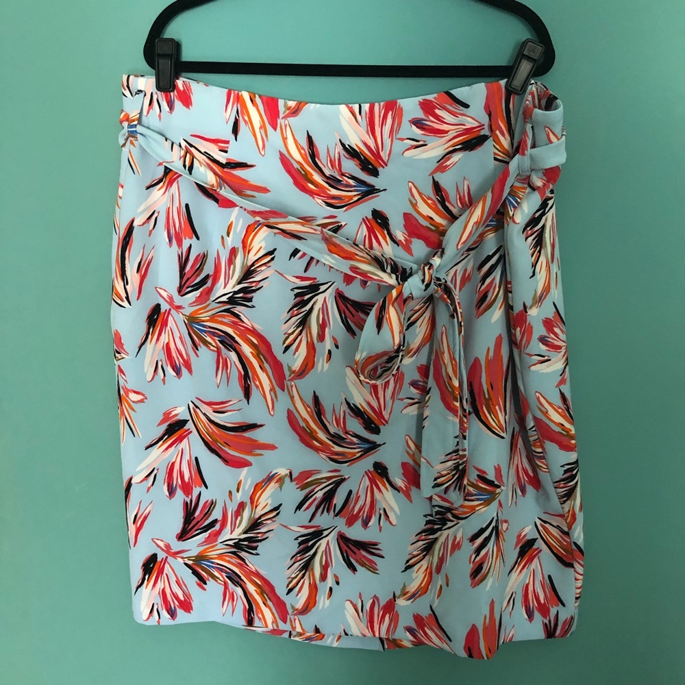 Lane Bryant Crepe Skirt Blue Print Skirt Size 26